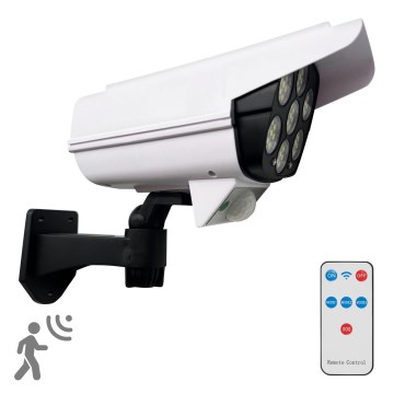 LED Zonne-veiligheidscameramodel met sensor CAMERA LED/1W/3,7V 1200 mAh IP44 + afstandsbediening