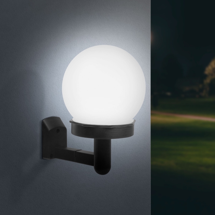 LED Solar Wandlamp LED/1,2V 40mAh IP44 zwart