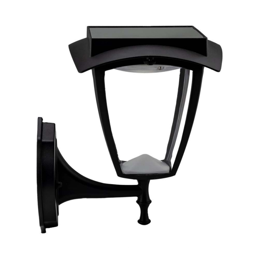 LED zonne-wandlamp LED/2W/3,7V 3000/6000K IP65 2200 mAh zwart