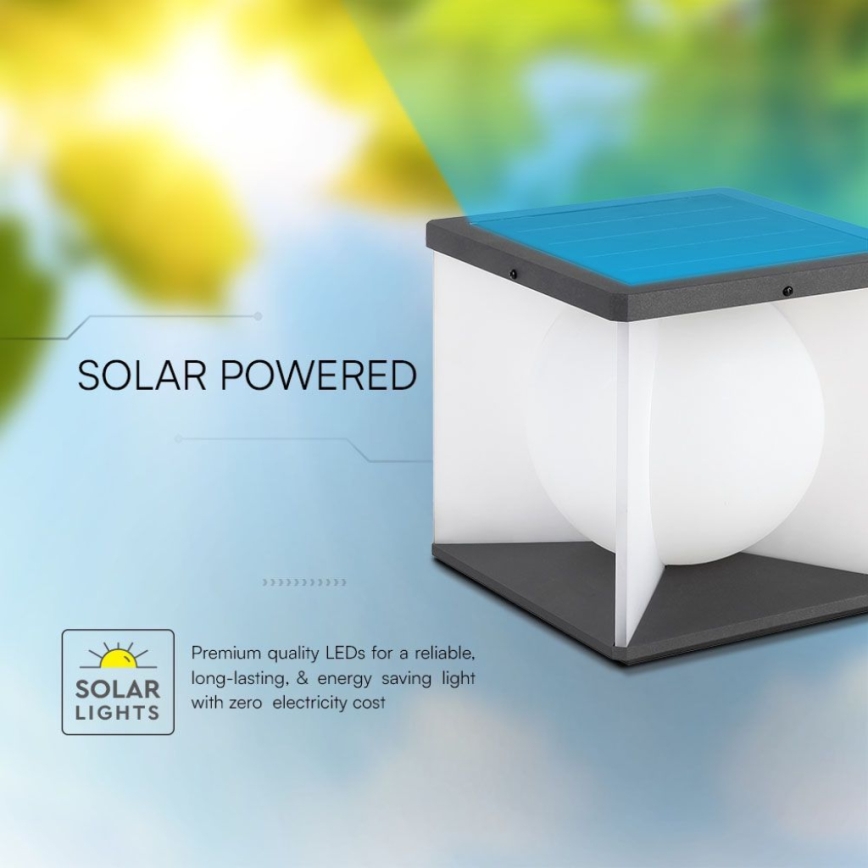 LED Dimbare Solarlamp voor aan de Muur LED/3W/3,7V IP65 3000K 2600 mAh + afstandsbediening