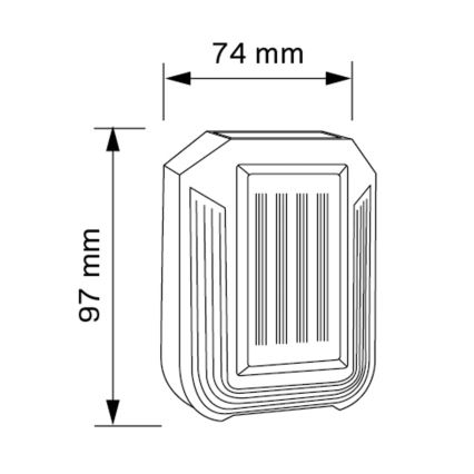 LED Solar Wandlamp LUCE LED/1,2V 400 mAh IP44