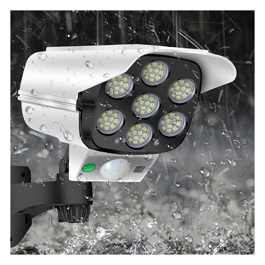 LED Zonne-veiligheidscameramodel met sensor CAMERA LED/1W/3,7V 1200 mAh IP44 + afstandsbediening