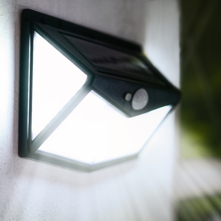 LED Solar Wandlamp met sensor LED/1W/3,7V 6500K IP44 1200 mAh