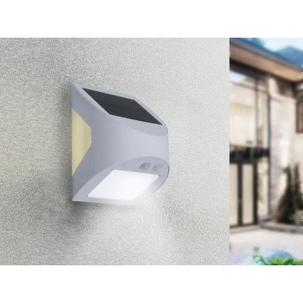 LED zonne-wandlamp met sensor LED/3W/3,7V 3000/4000K 1200 mAh IP54 wit