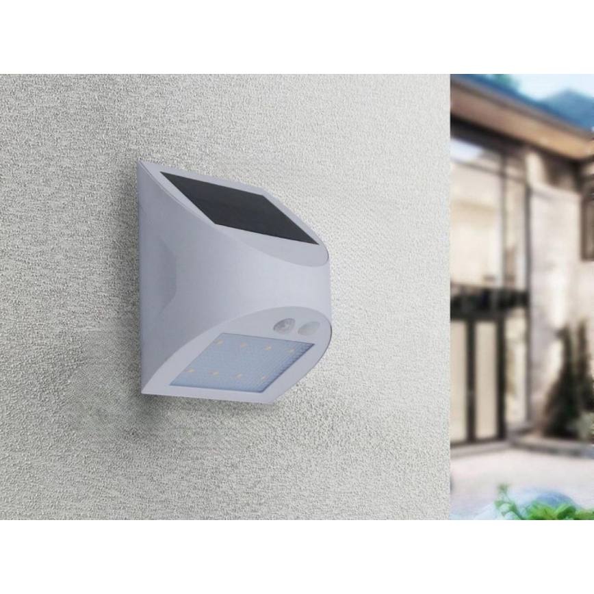 LED zonne-wandlamp met sensor LED/3W/3,7V 3000/4000K 1200 mAh IP54 wit