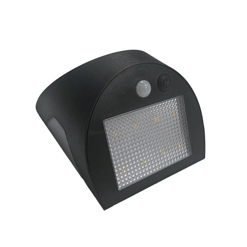LED zonne-wandlamp met sensor LED/3W/3,7V 3000/4000K 1200 mAh IP54 zwart