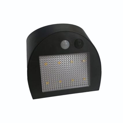 LED zonne-wandlamp met sensor LED/3W/3,7V 3000/4000K 1200 mAh IP54 zwart