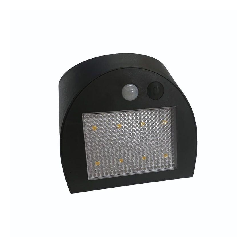 LED zonne-wandlamp met sensor LED/3W/3,7V 3000/4000K 1200 mAh IP54 zwart