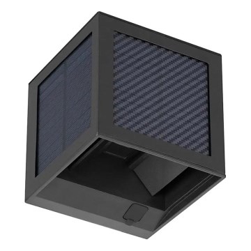 LED-zonne-wandlamp met sensor LED/9W/3,7V 3000/4000/6000K IP65 2600 mAh zwart