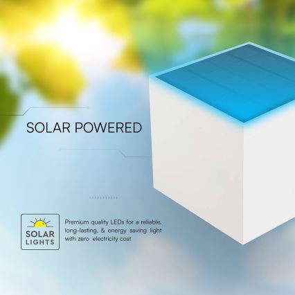 LED zonne-muurlamp met sensor LED/9W/5V 3000/4000/5000K IP65 2600 mAh wit