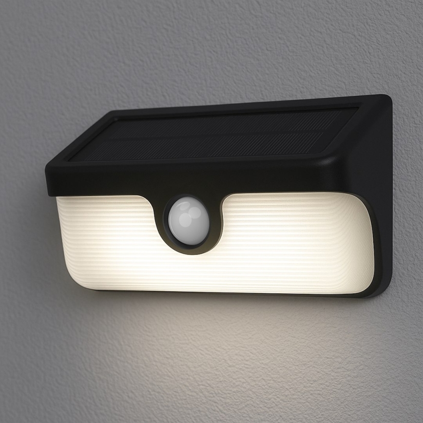 LED zonne-wandlamp met sensor LINK LED/5W/3,7V 2000 mAh IP65 zwart