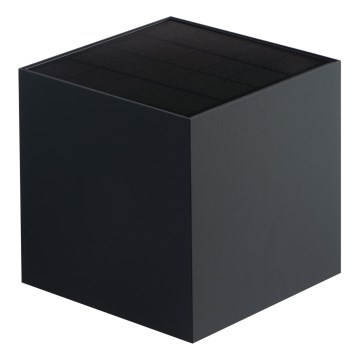 LED zonne-wandlamp met sensor REKA LED/6W/3,7V 1800 mAh 3000/4000/6500K IP65 zwart