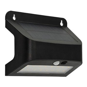 LED zonne-wandlamp met sensor SOLTO LED/6W/3,7V 4000K IP54 2400 mAh zwart