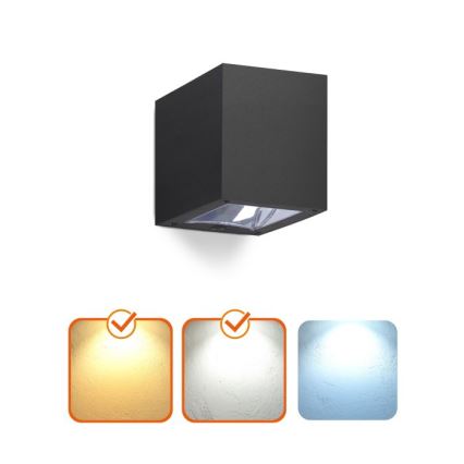 LED zonne-wandlamp QUERK LED/1,2V 3000/4000K IP54 800 mAh