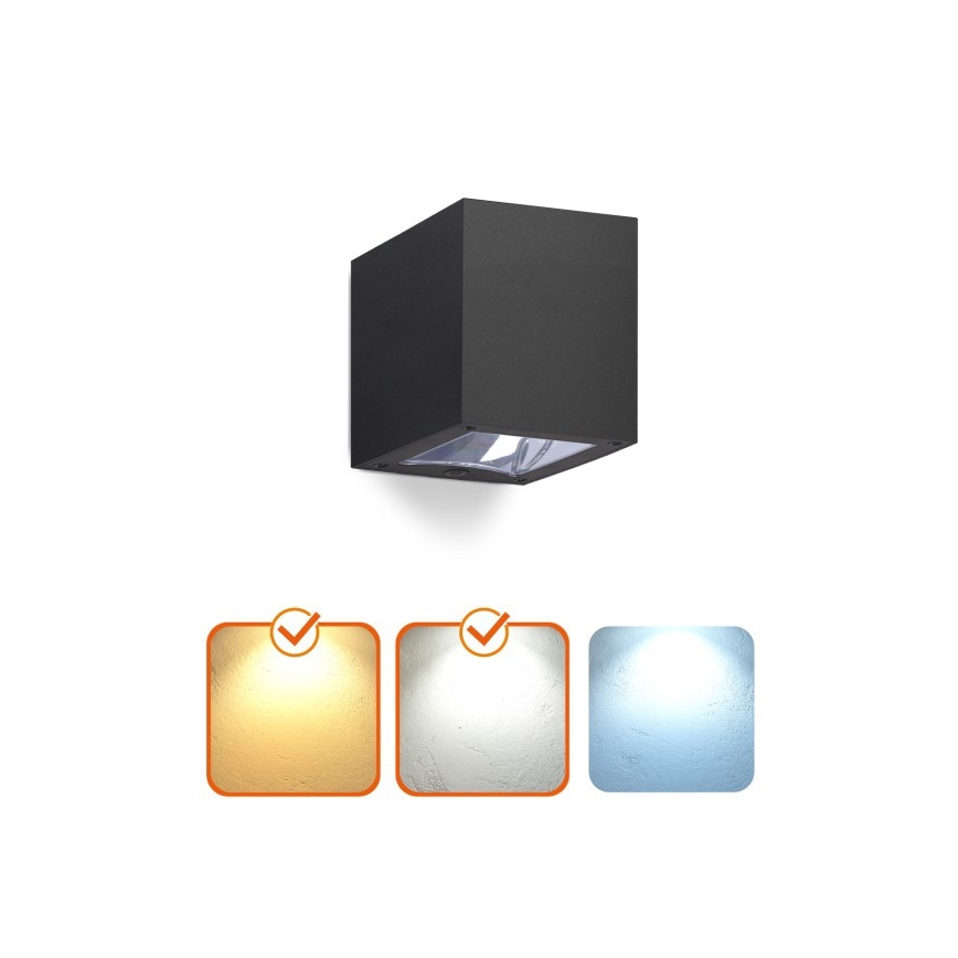 LED zonne-wandlamp QUERK LED/1,2V 3000/4000K IP54 800 mAh