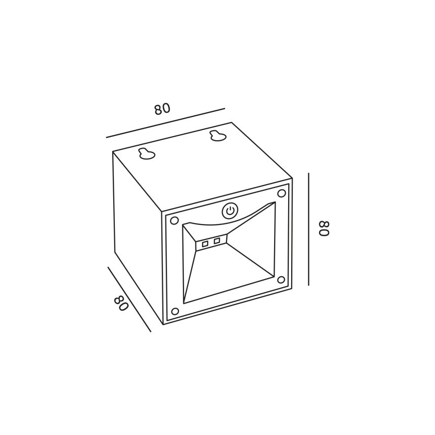 LED zonne-wandlamp QUERK LED/1,2V 3000/4000K IP54 800 mAh