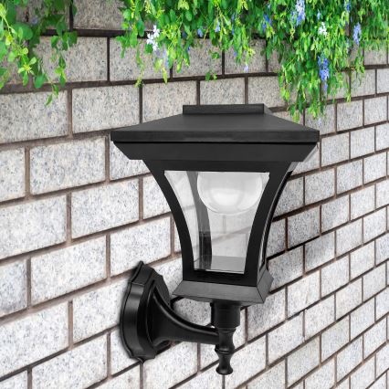 LED zonne-wandlamp TIRANA LED/1,2V 1800 mAh IP44 zwart
