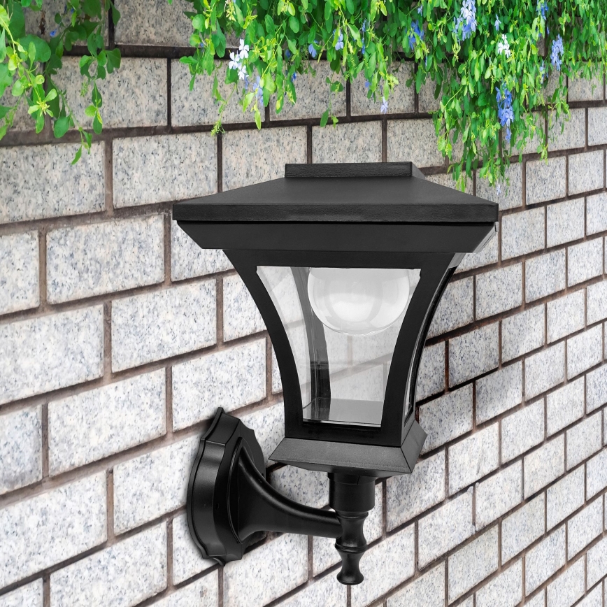 LED zonne-wandlamp TIRANA LED/1,2V 1800 mAh IP44 zwart