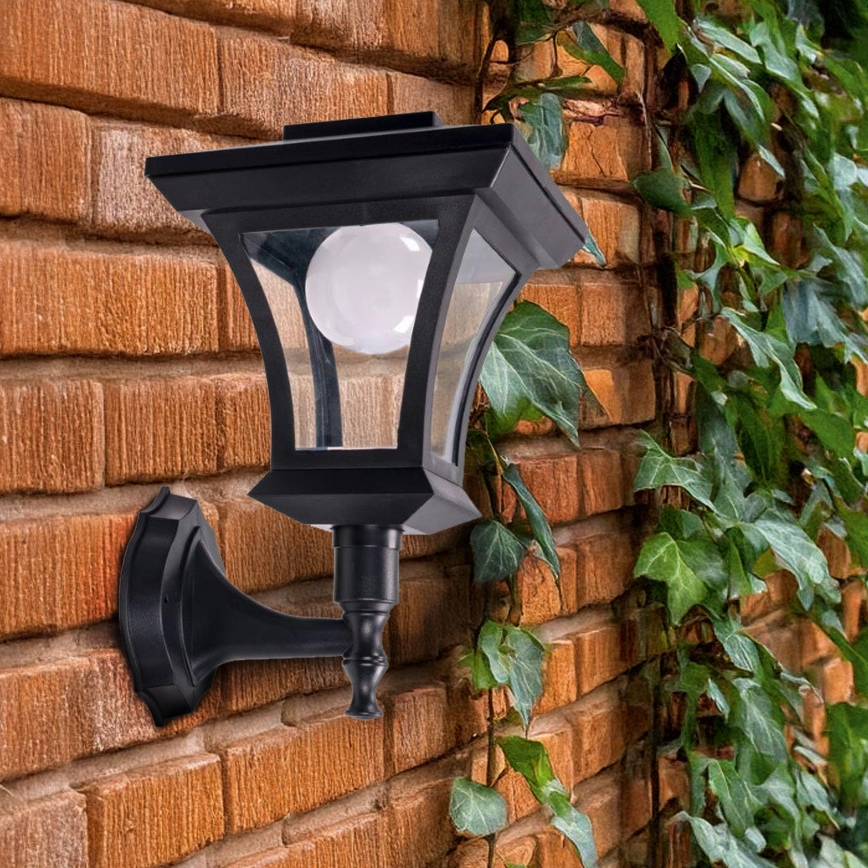 LED zonne-wandlamp TIRANA LED/1,2V 1800 mAh IP44 zwart
