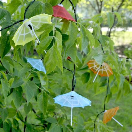LED Zonneketting 10xLED/1,2V 300 mAh 3,8 m IP44 parasols