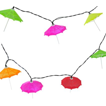 LED Zonneketting 10xLED/1,2V 300 mAh 3,8 m IP44 parasols
