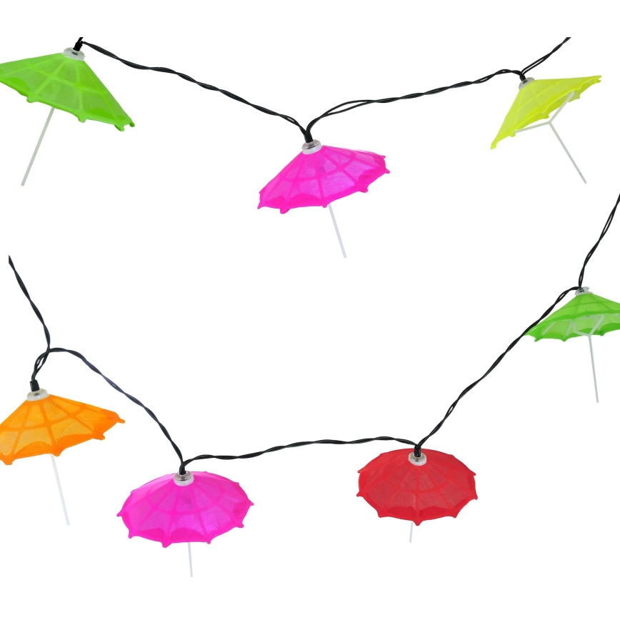 LED Zonneketting 10xLED/1,2V 300 mAh 3,8 m IP44 parasols