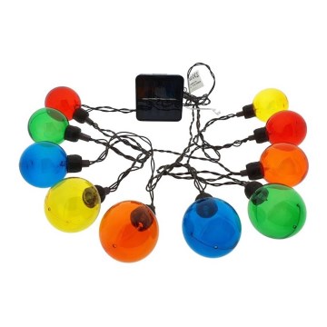 LED Zonneketting 10xLED/3,65m 600 mAh IP44 multicolor