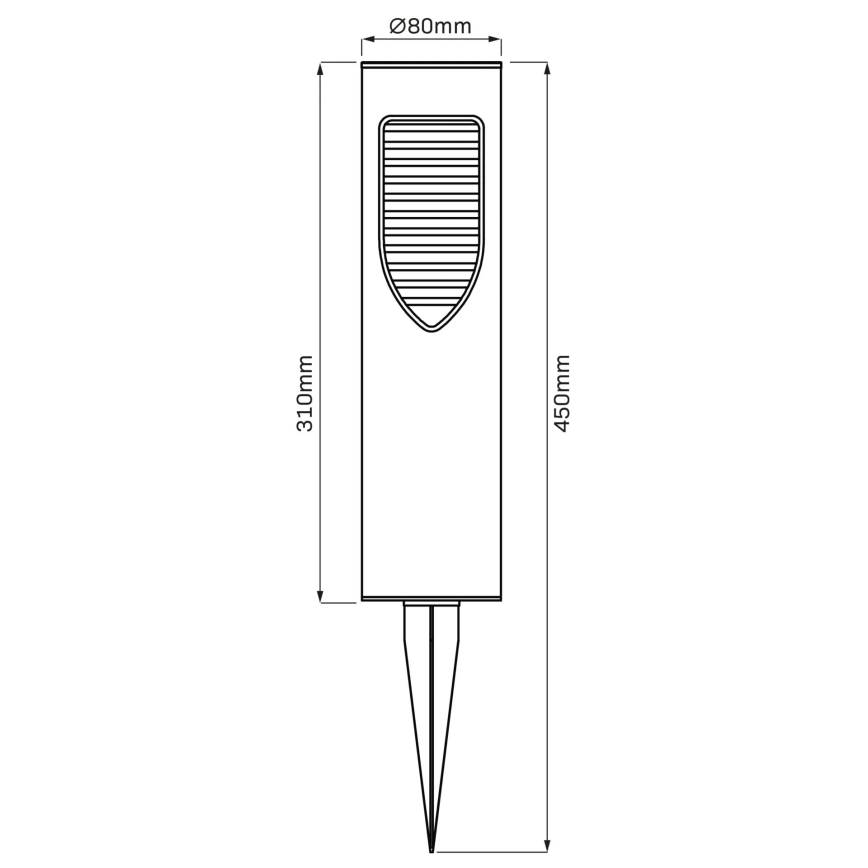 LED zonnelamp ADDIS LED/1,2V 600 mAh IP44 zwart