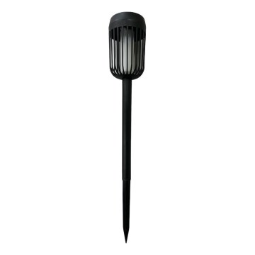 LED-zonnelamp FLAME LED/1,2V 100 mAh 1800K 37 cm IP44 zwart