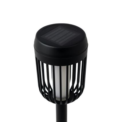 LED-zonnelamp FLAME LED/1,2V 100 mAh 1800K 37 cm IP44 zwart