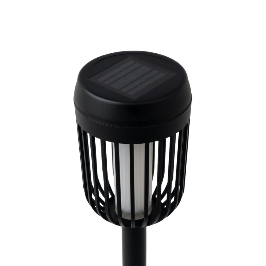 LED-zonnelamp FLAME LED/1,2V 100 mAh 1800K 37 cm IP44 zwart
