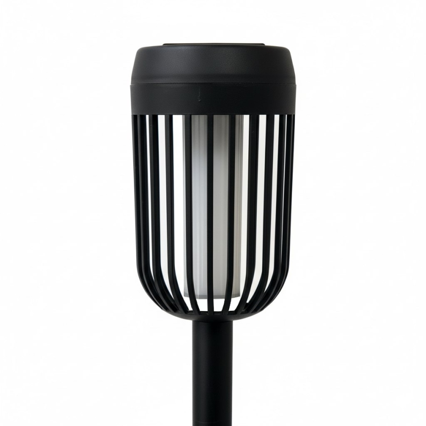 LED-zonnelamp FLAME LED/1,2V 100 mAh 1800K 37 cm IP44 zwart
