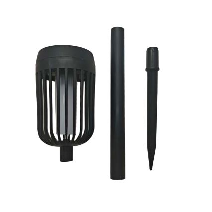 LED-zonnelamp FLAME LED/1,2V 100 mAh 1800K 37 cm IP44 zwart