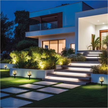 LED-zonnelamp GLEAM LED/1,2V 3000K IP44 40 mAh helder/zwart