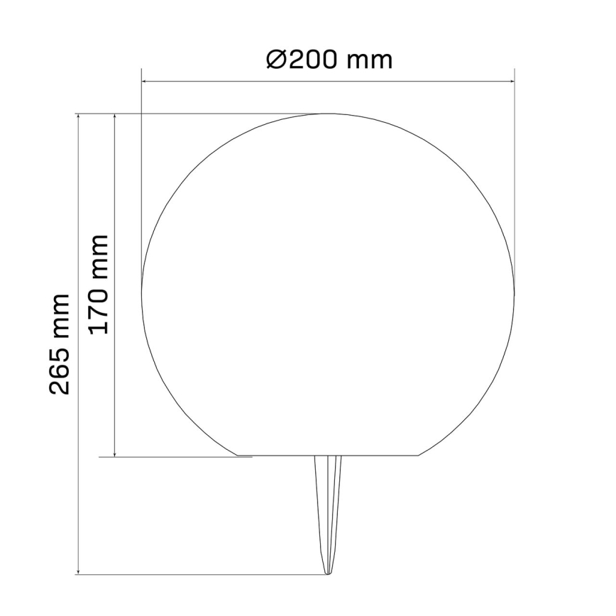 LED-zonnelamp KULA LED/3,2V 3000/4000/6500K Ø 20 cm 500 mAh IP65 wit