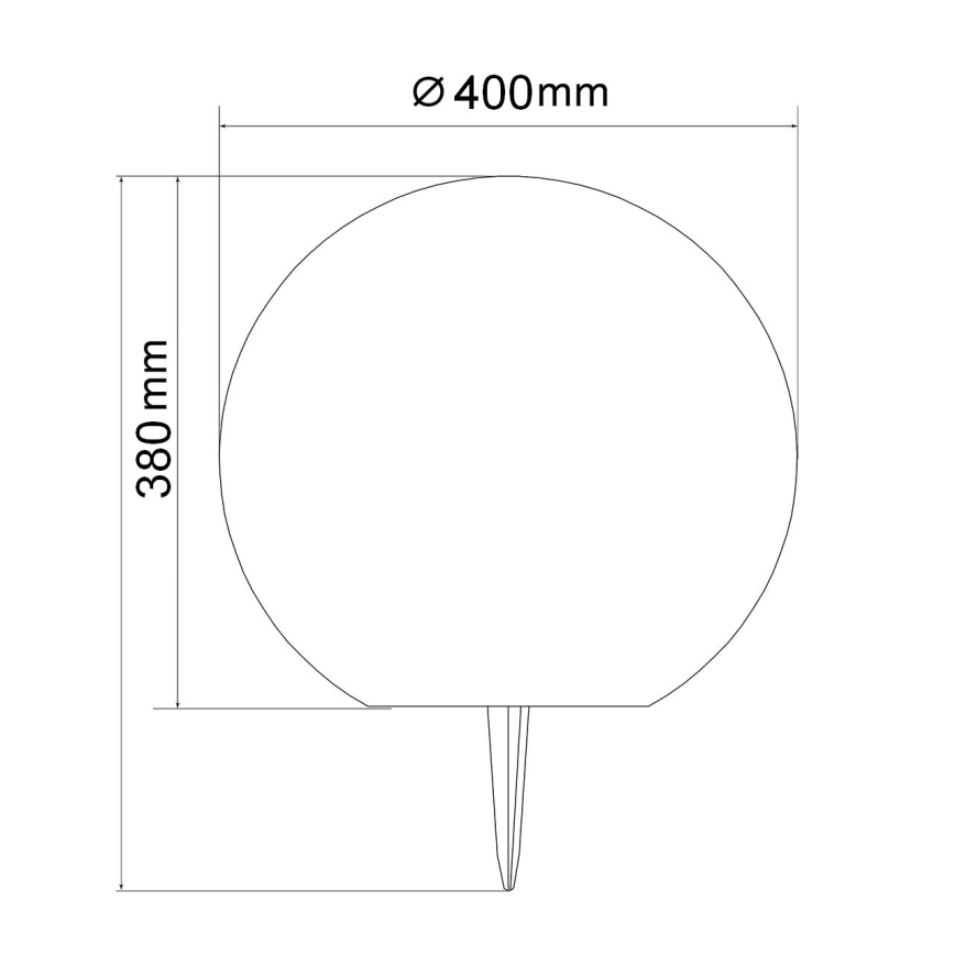 LED-zonnelamp KULA LED/3,7V 3000/4000/6500K Ø 40 cm 2000 mAh IP65 wit