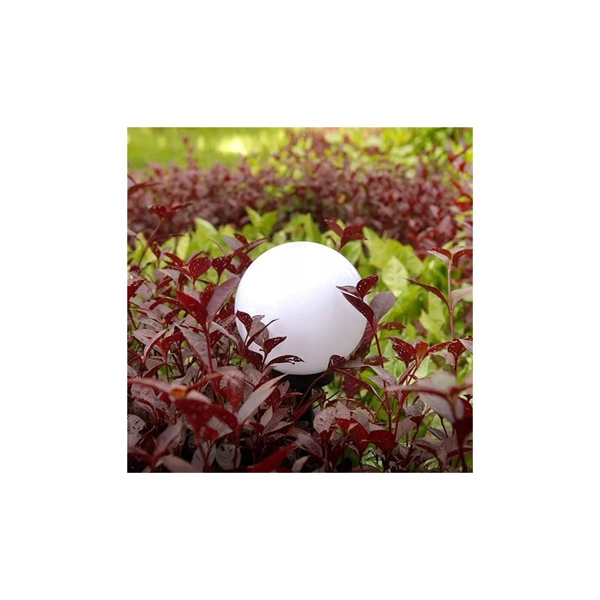 LED zonnelamp LED/1,2V 6500K 200 mAh Ø 10 cm IP44 wit/zwart