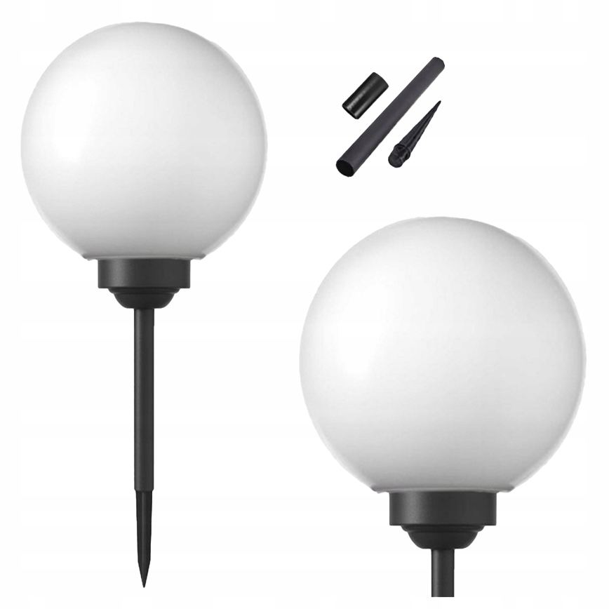 LED-zonnelamp LED/1,2V 6500K 200 mAh Ø 20 cm IP44 wit/zwart