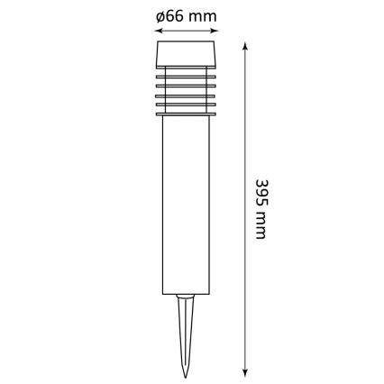 LED-zonnelamp MARTIN LED/1,2V 150 mAh IP44 zwart