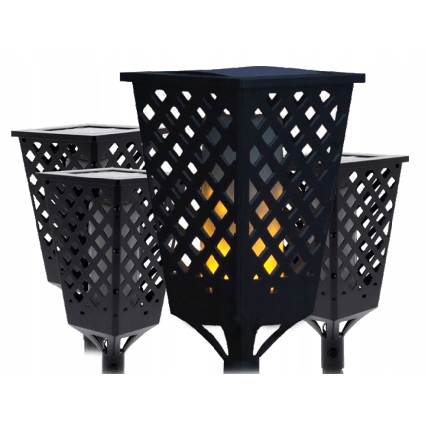 LED-zonnelamp met sensor LED/0,6W/5,5V IP65 2000 mAh 107 cm zwart