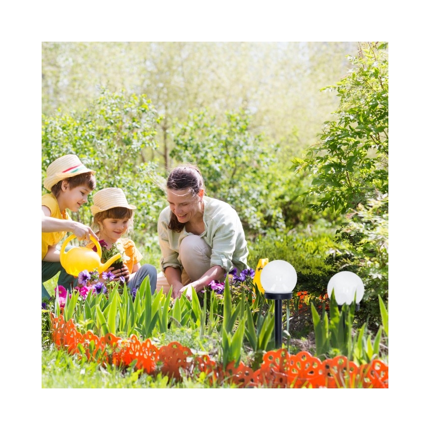 LED-zonnelamp met sensor SPHERE LED/1,2V 4000K IP44 40 mAh Ø 10 cm