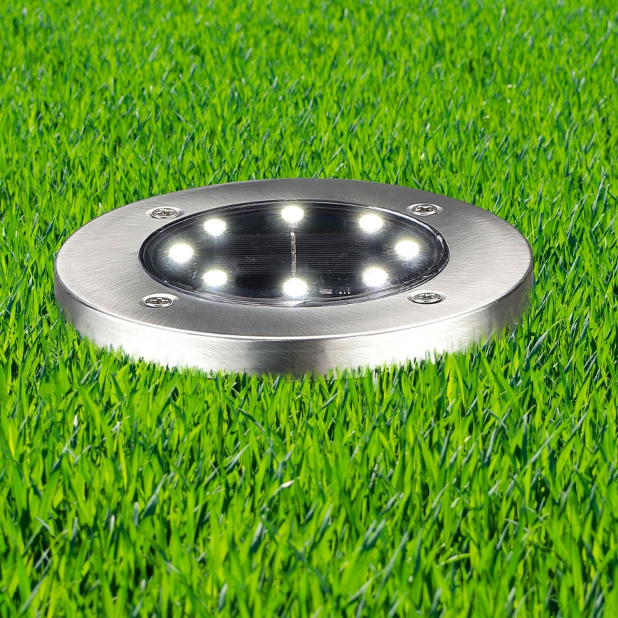 LED-zonnelamp SOLLY LED/1,2V 6500K Ø 11,5 cm 300 mAh IP44 chroom