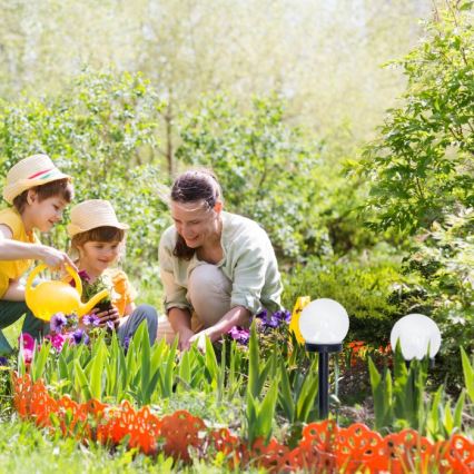 LED zonnelamp SPHERE LED/1,2V 4000K IP44 40 mAh Ø 10 cm