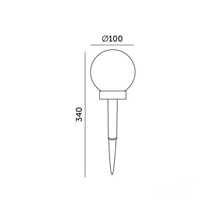 LED zonnelamp SPHERE LED/1,2V 4000K IP44 40 mAh Ø 10 cm