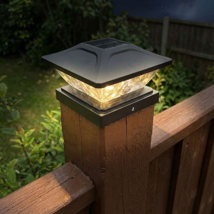 LED-zonnelamp TOYA LED/4,5W/230V 3000/6500K 600 mAh IP44 zwart