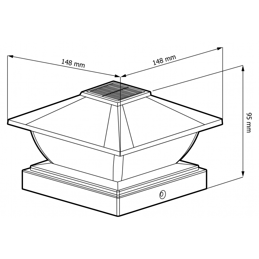LED-zonnelamp TOYA LED/4,5W/230V 3000/6500K 600 mAh IP44 zwart