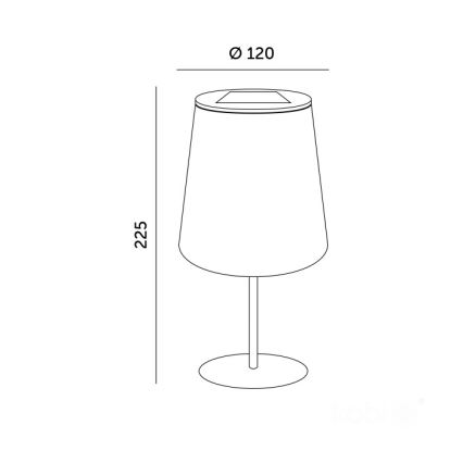 LED zonnelamp voor op tafel LUVETRA LED/1xAA 4000K IP44 200 mAh zwart
