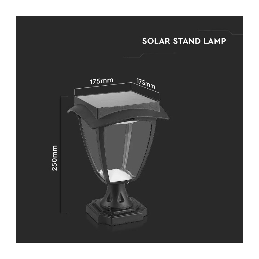 LED Zonne-energie lamp LED/2W/3,7V 3000/6000K IP65 2200 mAh