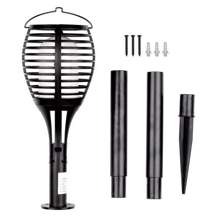 LED Zonne-energie lamp FLAME 4-in-1 1xLED/0,45W/3,7V IP44 500 mAh