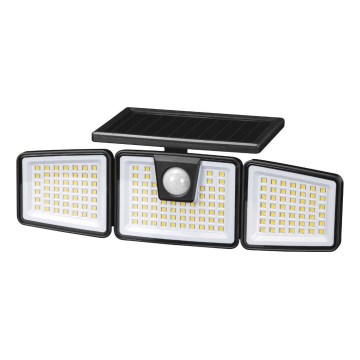 LED-zonneschijnwerper met sensor, 6,5 W, 3,7 V, 1200 mAh, IP44